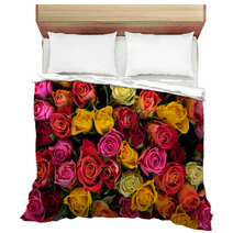 Flowers. Colorful Roses Background Bedding 41650498