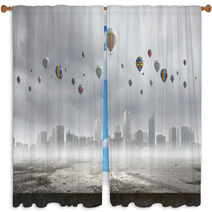 Flying Balloons Window Curtains 67995022