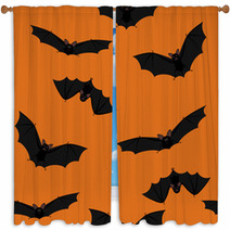Flying Bats Window Curtains 68765680