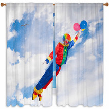 Flying Clown Window Curtains 59191771