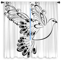 Flying Dove Window Curtains 46992662