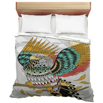 Flying Eagle Coloring Page Bedding 98898378