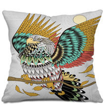 Flying Eagle Coloring Page Pillows 98898378