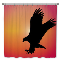 Flying Eagle Sunset Bath Decor 70902082