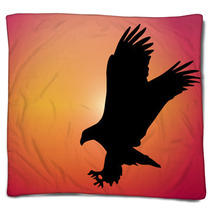 Flying Eagle Sunset Blankets 70902082