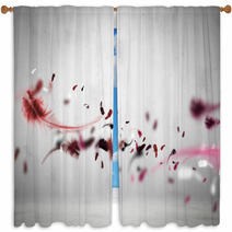 Flying Feathers Window Curtains 62548042