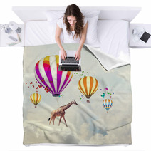 Flying Giraffe Blankets 61104094