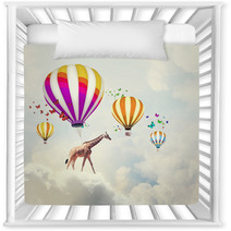 Flying Giraffe Nursery Decor 61104094