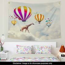 Flying Giraffe Wall Art 61104094