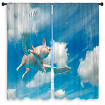 Flying Pig Window Curtains 15250279