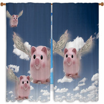 Flying Pigs Window Curtains 12258683