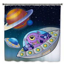 Flying Saucers In Space Bath Decor 71527359