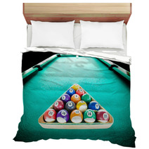 Focus Colour Ball In Rest On The Pool Table For Start A Game Bedding 66967502