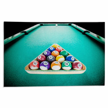 Focus Colour Ball In Rest On The Pool Table For Start A Game Rugs 66967502