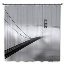 Foggy Morning At The Golden Gate Bridge In San Francisco Bath Decor 134154117