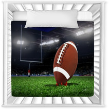 Football Ball On Grass In A Stadium Nursery Decor 62470185