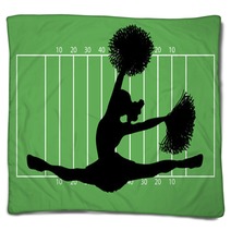 Football Cheerleader 2 Blankets 9534918