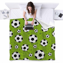 Football Pattern For Seamless Background Blankets 104918851