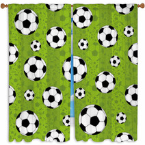 Football Pattern For Seamless Background Window Curtains 104918851