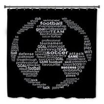 Football Text Collage Bath Decor 82127406