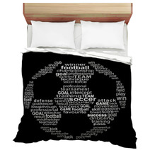 Football Text Collage Bedding 82127406