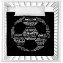 Football Text Collage Nursery Decor 82127406