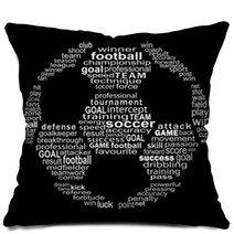 Football Text Collage Pillows 82127406