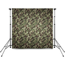 Forest Camouflage Background - A Background With Camouflage Pattern In Forest Colors. Backdrops 93025515