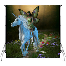 Forest Fairy And Unicorn Backdrops 63591288