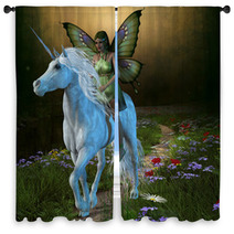 Forest Fairy And Unicorn Window Curtains 63591288