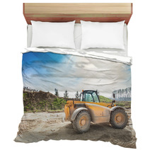 Fork Lift In A Construction Site Bedding 62688091