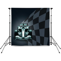 Formula 1 Car And Flag Backdrops 1464788