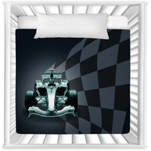 Formula 1 Car And Flag Nursery Decor 1464788