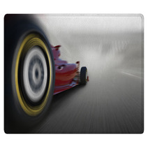 Formula One Car Speeding Rugs 87297766