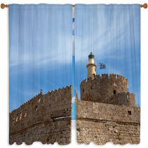 Fort Saint Nicolas Rhodes, Greece Window Curtains 66070496
