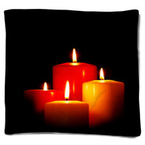 Four Christmas Candles On Black Blankets 47357280