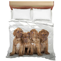 Four French Mastiff Puppies Bedding 63406801