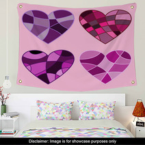 Four Hearts Wall Art 64135655