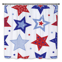 Fourth Of July Stars Pattern Bath Decor 23262498