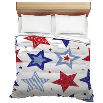 Fourth Of July Stars Pattern Bedding 23262498