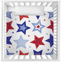 Fourth Of July Stars Pattern Nursery Decor 23262498