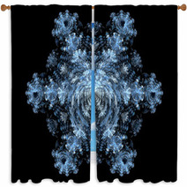 Fractal - Snowflake Window Curtains 55636827