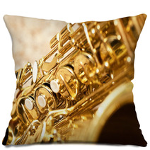 Fragment Saxophone Closeup Pillows 67355058