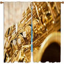 Fragment Saxophone Closeup Window Curtains 67355058