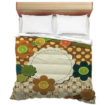 Frame With Different Scrapbook Objects Bedding 46019404