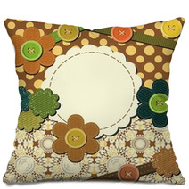 Frame With Different Scrapbook Objects Pillows 46019404