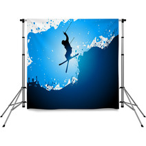 Freestyle Ski Abstract Background Backdrops 68609360