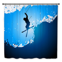 Freestyle Ski Abstract Background Bath Decor 68609360