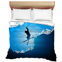 Freestyle Ski Abstract Background Bedding 68609360