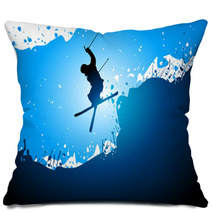Freestyle Ski Abstract Background Pillows 68609360